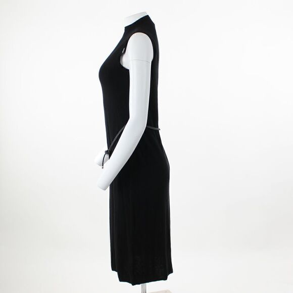 Anne Klein Belted Dress Anne Black - Picture 4 of 5